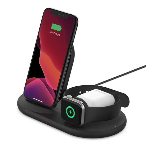 Cargador Inalámbrico 3 en 1 Para Dispositivos Apple